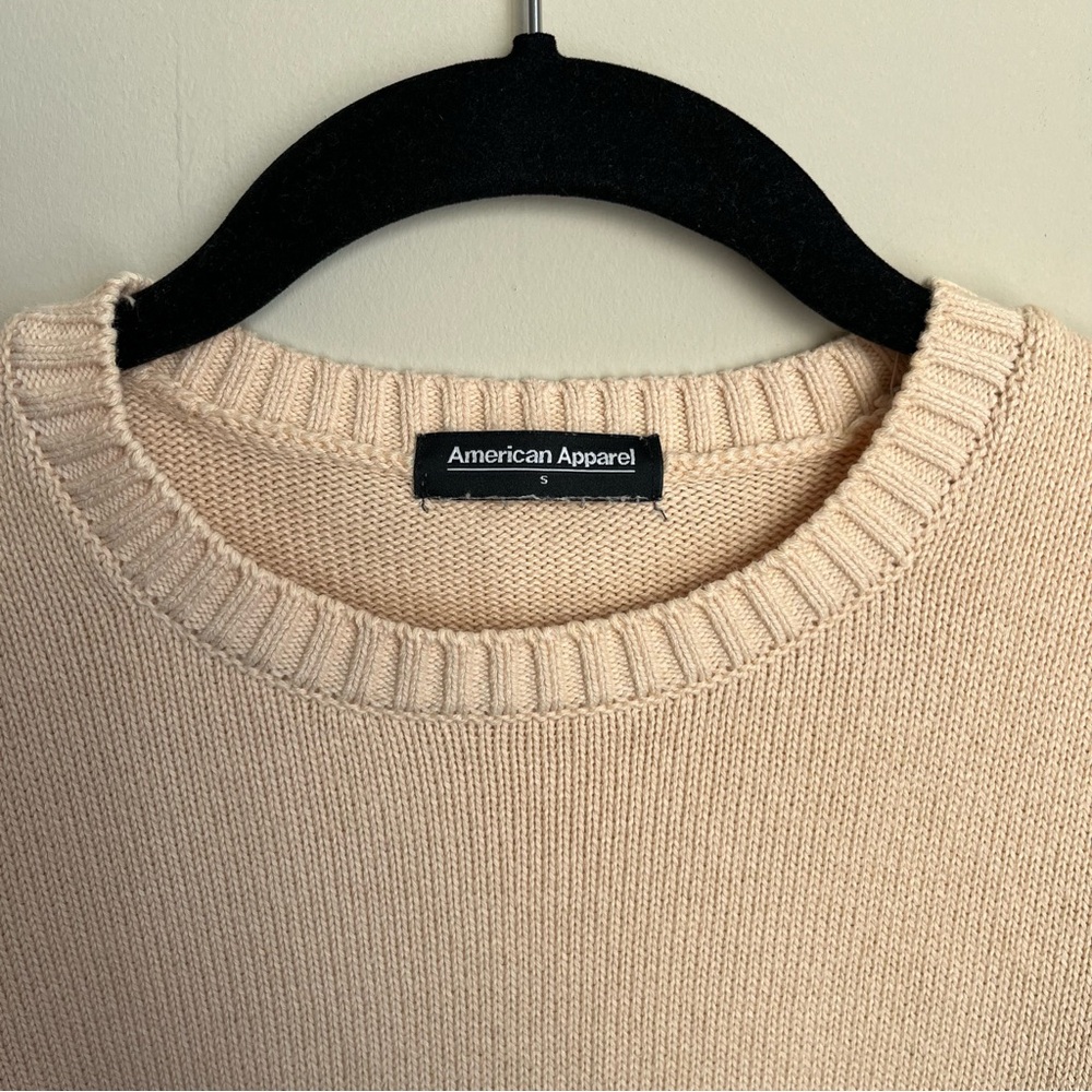 made in USA american apparel cropped cotton sweater - Picture 3 of 10